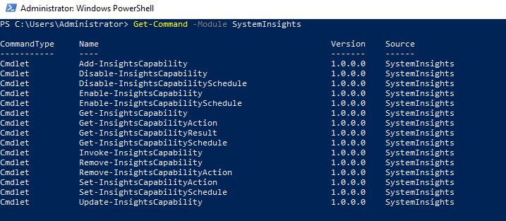 System Insights PowerShell