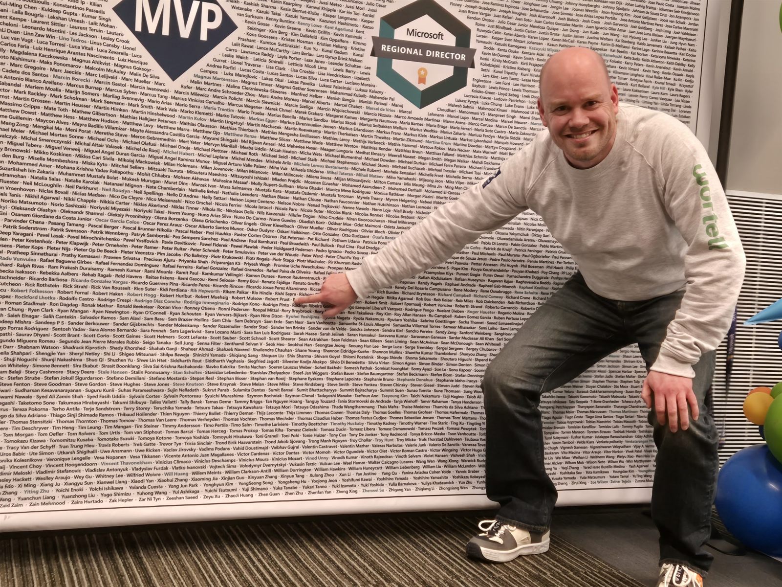Found my name at the MVP wall