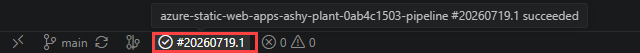 Build status in the status bar